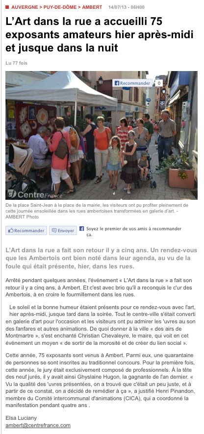l'art dans la rue Ambert